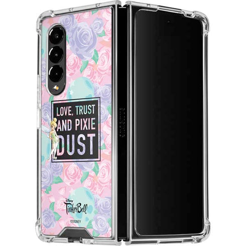 Disney Tinker Bell Love Trust and Pixie Dust Galaxy Z Fold4 5G Clear Case