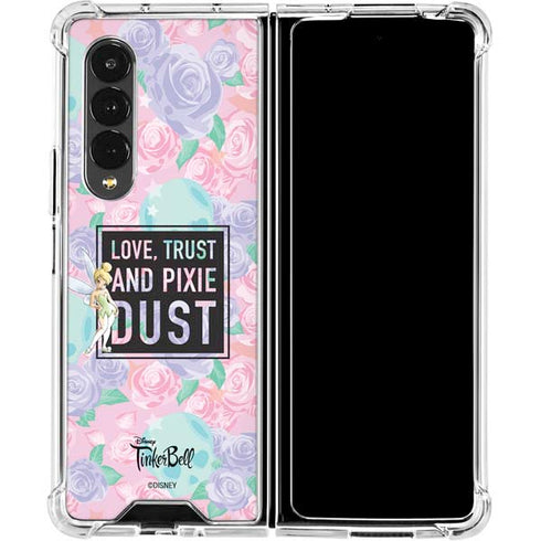 Disney Tinker Bell Love Trust and Pixie Dust Galaxy Z Fold4 5G Clear Case