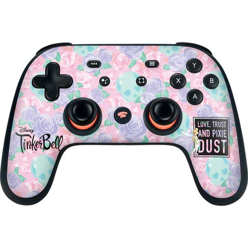 Disney Tinker Bell Love Trust and Pixie Dust Google Stadia Controller Skin
