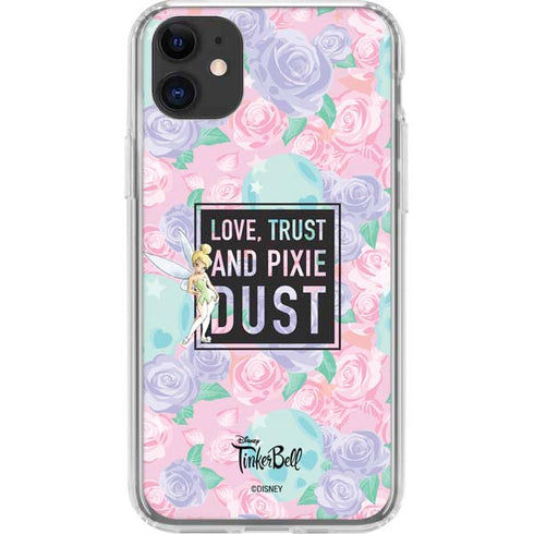 Disney Tinker Bell Love Trust and Pixie Dust iPhone 11 Clear Case