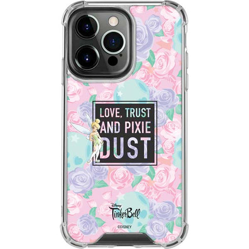 Disney Tinker Bell Love Trust and Pixie Dust iPhone 13 Pro Clear Case