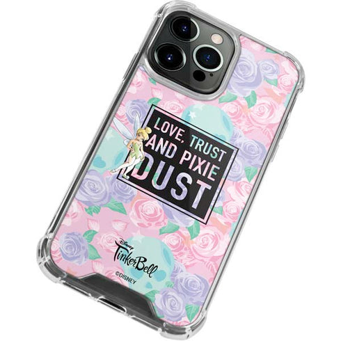 Disney Tinker Bell Love Trust and Pixie Dust iPhone 14 Pro Clear Case