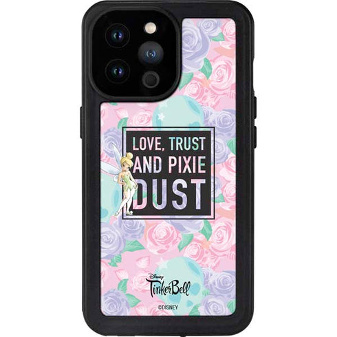 Disney Tinker Bell Love Trust and Pixie Dust iPhone 14 Pro Max Waterproof Case