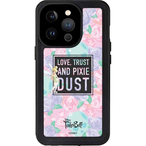 Disney Tinker Bell Love Trust and Pixie Dust iPhone 14 Pro Waterproof Case