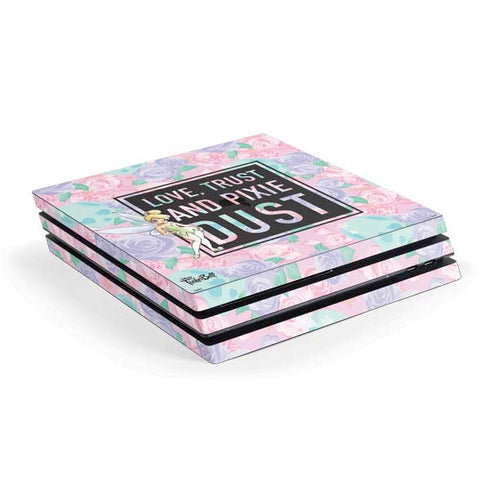 Disney Tinker Bell Love Trust and Pixie Dust PS4 Pro Console Skin