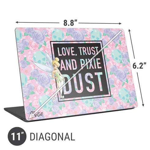 Disney Tinker Bell Love Trust and Pixie Dust Universal Laptop 11in (8.8 x 6.2in) Skin