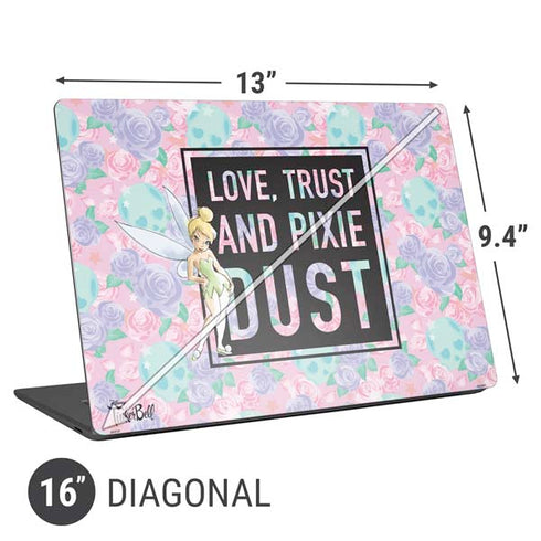 Disney Tinker Bell Love Trust and Pixie Dust Universal Laptop 16in (13 x 9.4in) Skin
