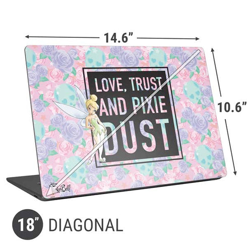 Disney Tinker Bell Love Trust and Pixie Dust Universal Laptop 18in (14.6 x 10.6in) Skin