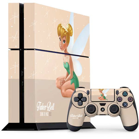 Disney Tinker Bell Sharing the Magic Art PS4 Console and Controller Bundle Skin
