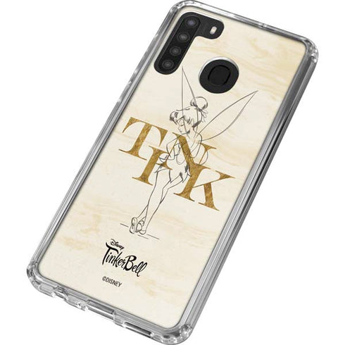 Disney Tinker Bell Tink Magic Pencil Art Galaxy A21 Clear Case