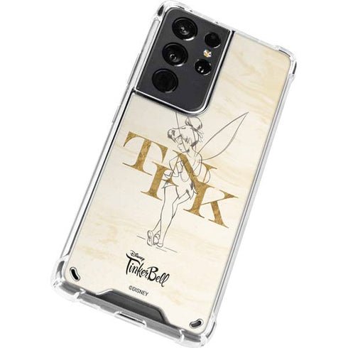 Disney Tinker Bell Tink Magic Pencil Art Galaxy S21 Ultra 5G Clear Case