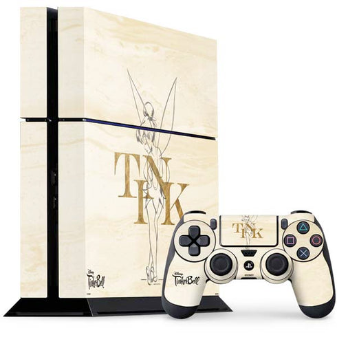 Disney Tinker Bell Tink Magic Pencil Art PS4 Console and Controller Bundle Skin