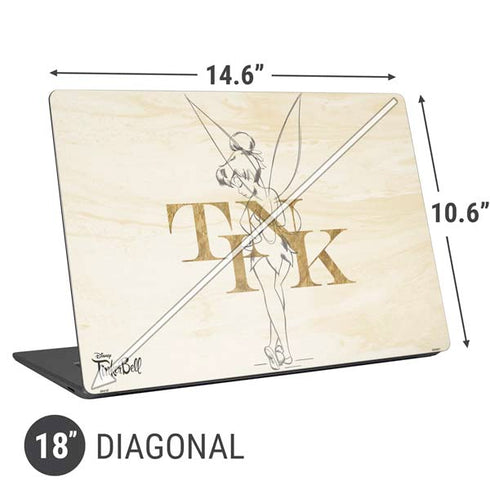 Disney Tinker Bell Tink Magic Pencil Art Universal Laptop 18in (14.6 x 10.6in) Skin