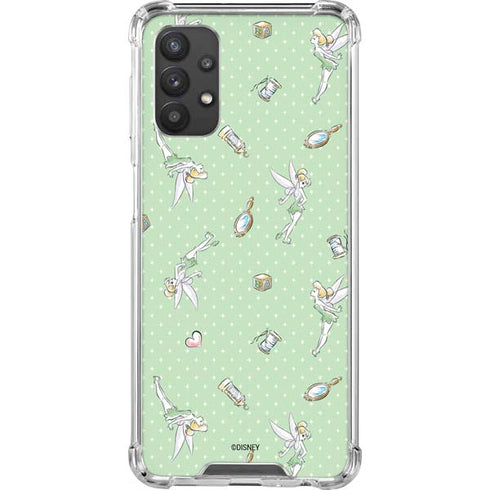 Disney Tinker Bell Trinkets Pattern Galaxy A32 5G Clear Case