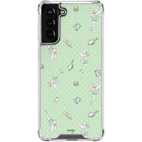 Disney Tinker Bell Trinkets Pattern Galaxy S21 FE Clear Case