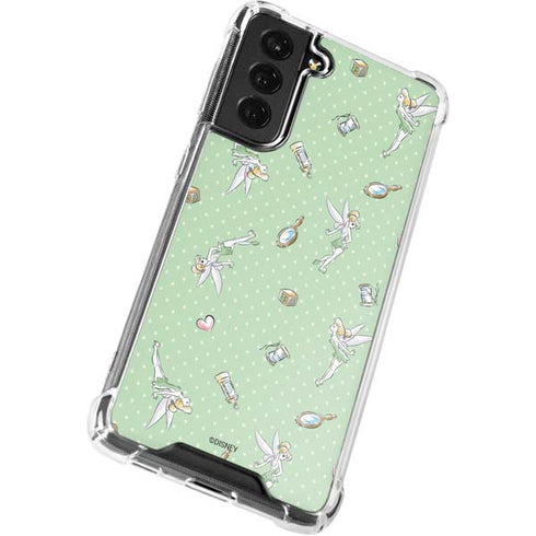 Disney Tinker Bell Trinkets Pattern Galaxy S21 FE Clear Case