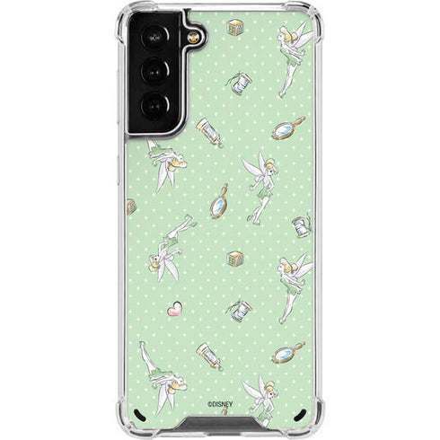 Disney Tinker Bell Trinkets Pattern Galaxy S21 Plus 5G Clear Case