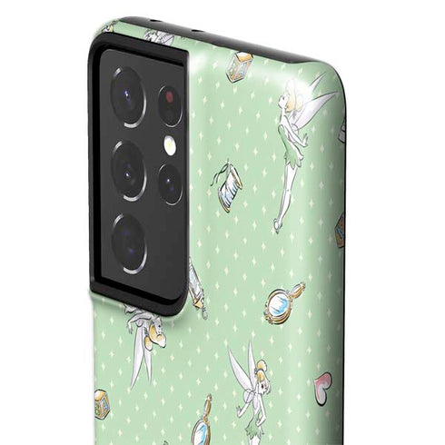 Disney Tinker Bell Trinkets Pattern Galaxy S21 Ultra 5G Pro Case
