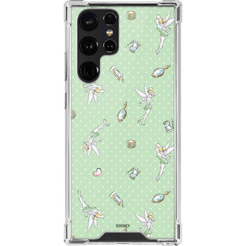 Disney Tinker Bell Trinkets Pattern Galaxy S22 Ultra Clear Case