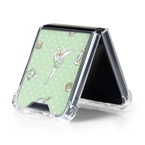 Disney Tinker Bell Trinkets Pattern Galaxy Z Flip5 5G Clear Case