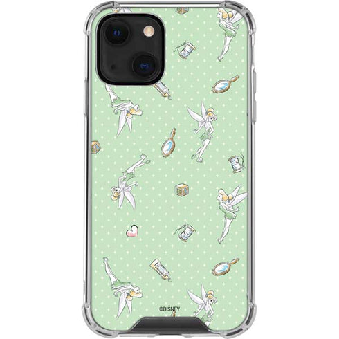Disney Tinker Bell Trinkets Pattern iPhone 14 Plus Clear Case