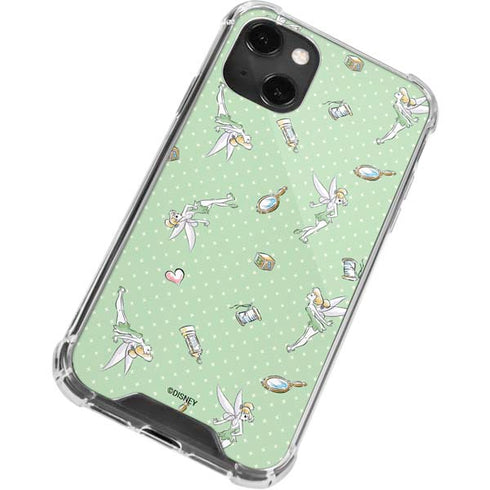 Disney Tinker Bell Trinkets Pattern iPhone 14 Plus Clear Case