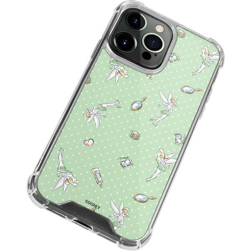Disney Tinker Bell Trinkets Pattern iPhone 14 Pro Clear Case