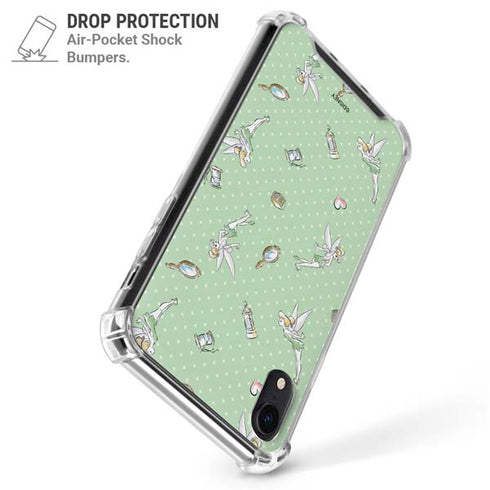 Disney Tinker Bell Trinkets Pattern iPhone XR Clear Case