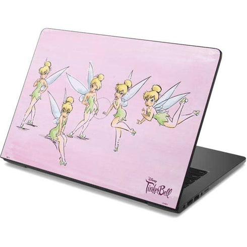 Disney Tinker Bell Water Color Art Poses Dell Chromebook Skin