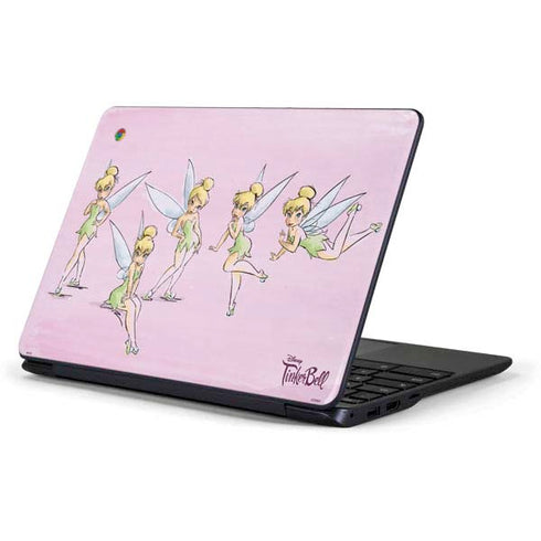 Disney Tinker Bell Water Color Art Poses Samsung Chromebook Skin