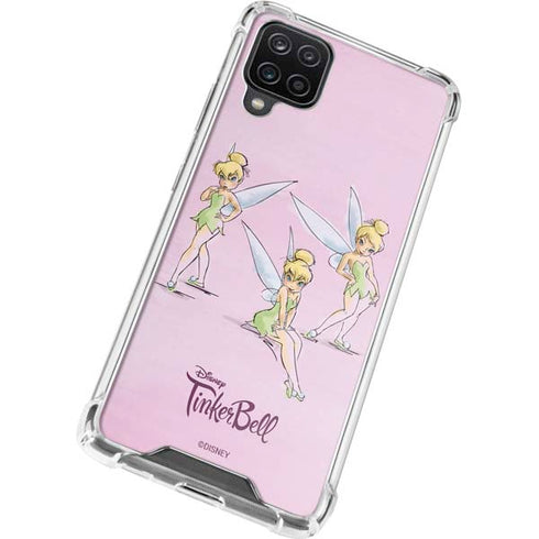Disney Tinker Bell Water Color Art Poses Galaxy A12 Clear Case