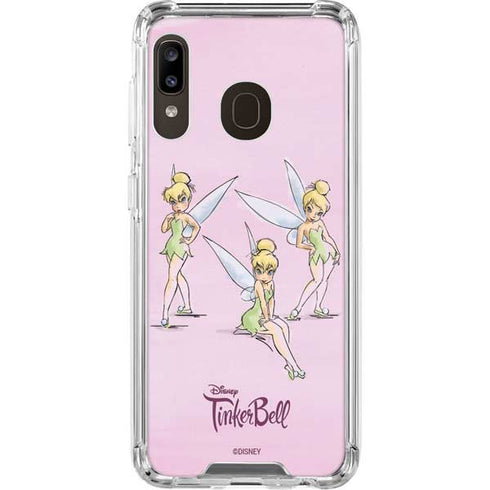 Disney Tinker Bell Water Color Art Poses Galaxy A30 Clear Case