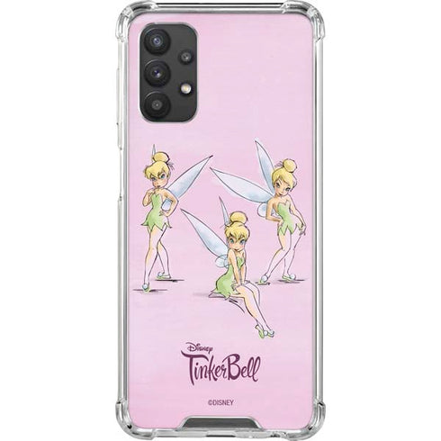 Disney Tinker Bell Water Color Art Poses Galaxy A32 5G Clear Case