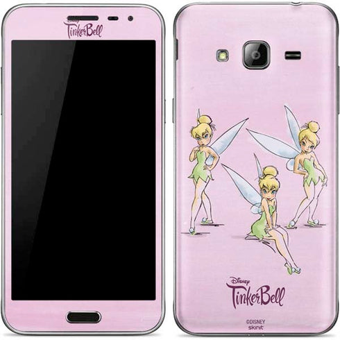 Disney Tinker Bell Water Color Art Poses Galaxy J3 Skin