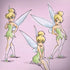 Disney Tinker Bell Water Color Art Poses Galaxy Note 8 Skin