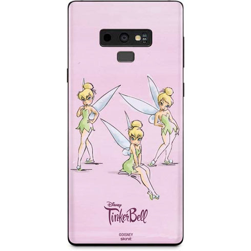 Disney Tinker Bell Water Color Art Poses Galaxy Note 9 Skin