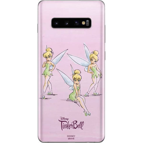 Disney Tinker Bell Water Color Art Poses Galaxy S10 Plus Skin