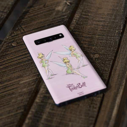 Disney Tinker Bell Water Color Art Poses Galaxy S10 Plus Skin