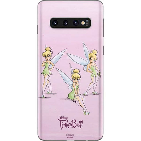 Disney Tinker Bell Water Color Art Poses Galaxy S10 Skin