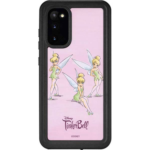Disney Tinker Bell Water Color Art Poses Galaxy S20 Waterproof Case