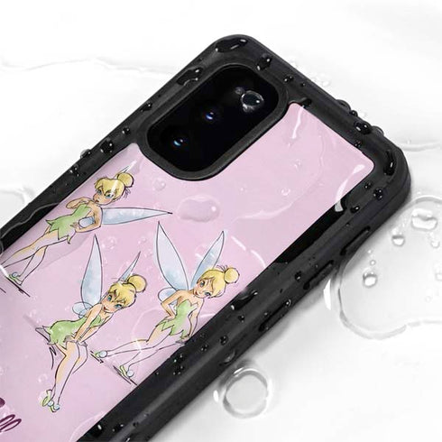 Disney Tinker Bell Water Color Art Poses Galaxy S20 Waterproof Case
