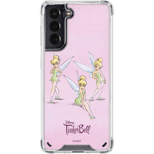 Disney Tinker Bell Water Color Art Poses Galaxy S21 5G Clear Case