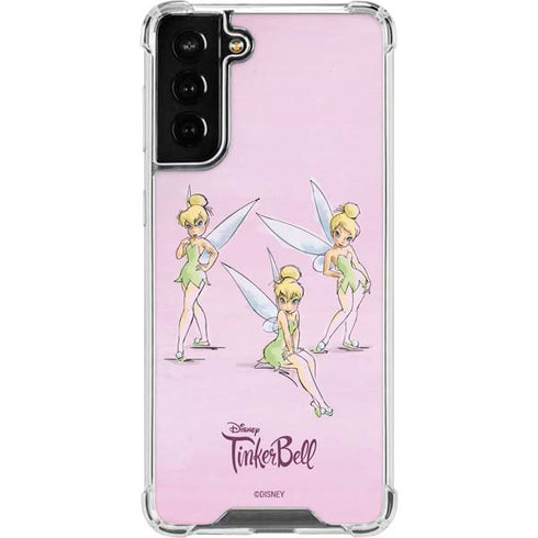 Disney Tinker Bell Water Color Art Poses Galaxy S21 FE Clear Case