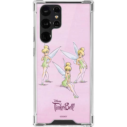 Disney Tinker Bell Water Color Art Poses Galaxy S22 Ultra Clear Case