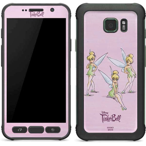 Disney Tinker Bell Water Color Art Poses Galaxy S7 Active Skin