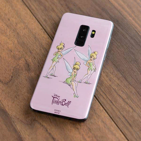 Disney Tinker Bell Water Color Art Poses Galaxy S9 Plus Skin