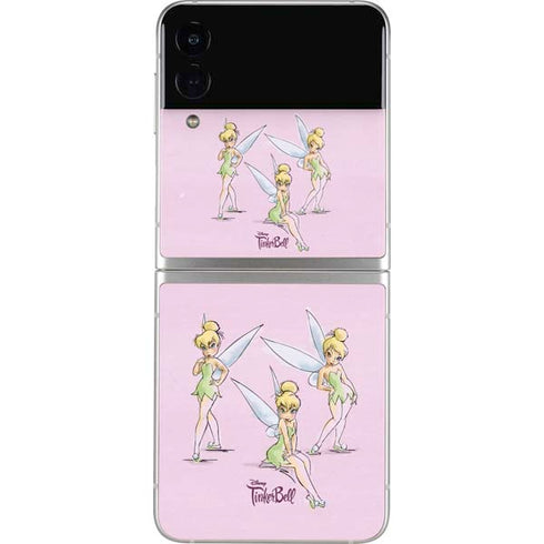 Disney Tinker Bell Water Color Art Poses Galaxy Z Flip3 5G Skin