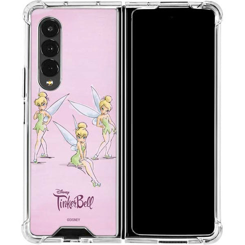 Disney Tinker Bell Water Color Art Poses Galaxy Z Fold4 5G Clear Case