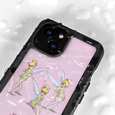Disney Tinker Bell Water Color Art Poses iPhone 13 Mini Waterproof Case