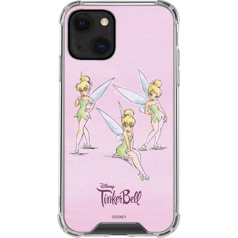 Disney Tinker Bell Water Color Art Poses iPhone 14 Plus Clear Case